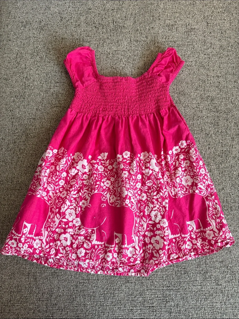 Gymboree Hot Pink Hippo Floral Sundress